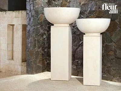 Bowl Round Polystone Planter by Fleur Ami EGO PLUS