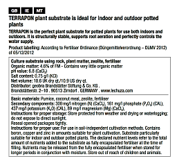 LECHUZA TERRAPON Peat-Free Soil for Outdoor Plants Perlite Potting Compost for Indoor Plants
