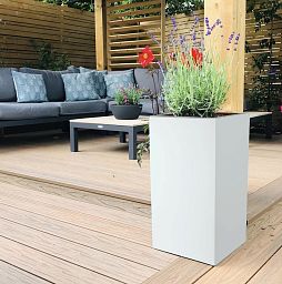 IDEALIST Lite Tall Square Contemporary Light Concrete Planter