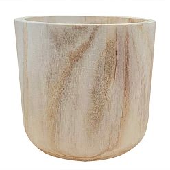 HORTICO CRAFT Wooden House Planter Round Indoor Plant Pot for House Plants with Waterproof Liner