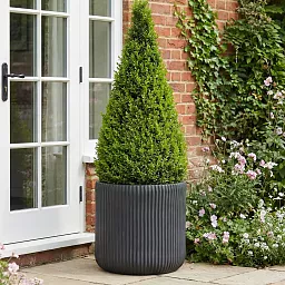 IDEALIST Lite Ribbed Round Outdoor Planter