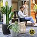 LECHUZA CLASSICO Color ECO Round PCR Plastic Self-watering Planter