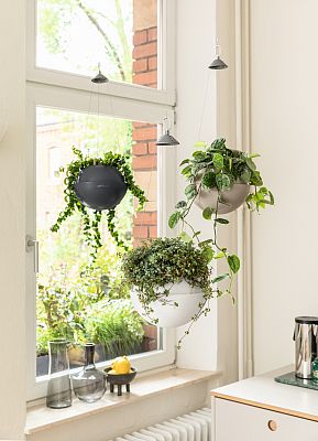 LECHUZA BOLA Color Round Poly Resin Self-watering Planter