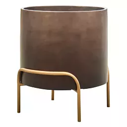 Gradient Cylinder Planter + Plant Stand | Polyresin Indoor Plant Pot