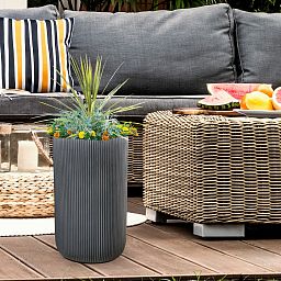 IDEALIST Lite Ribbed Cylinder Outdoor Planter
