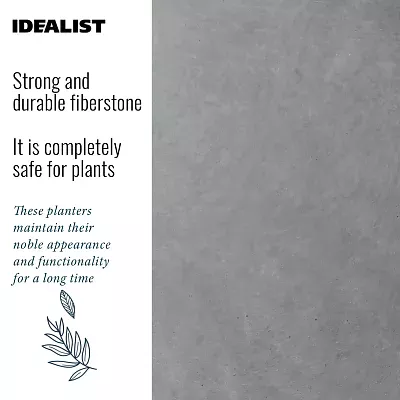 IDEALIST Lite Square Box Contemporary Light Concrete Planter