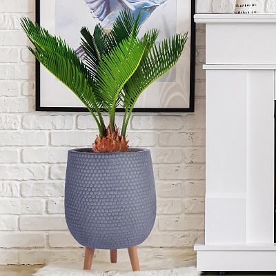 IDEALIST Lite Honeycomb Style Egg Planter on Legs, Round Pot Plant Stand Indoor