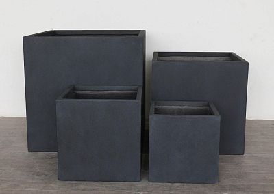 IDEALIST Lite Square Box Contemporary Light Concrete Planter