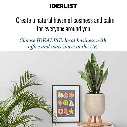 IDEALIST Lite Plaited Style Egg Planter on Legs, Round Pot Plant Stand Indoor