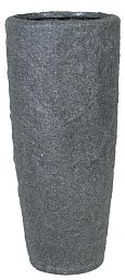 Rocky Round Tall Polystone Outdoor Planter