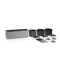 LECHUZA TRIO Stone Trough Poly Resin Self-watering Planter