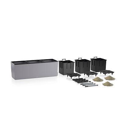 LECHUZA TRIO Stone Trough Poly Resin Self-watering Planter