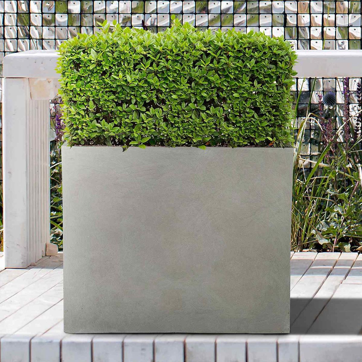 IDEALIST Lite Contemporary Light Concrete Trough Planter