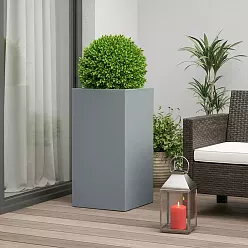 IDEALIST Lite Tall Square Contemporary Light Concrete Planter
