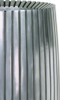 Lines Round Tall Polystone Indoor Planter