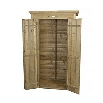 Installed Outdoor Pressure Treated Wooden Shiplap Pent Tall Garden Sto...