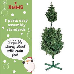 XMMS Swansea Artificial Christmas Tree with Tree Skirt & Cotton Gloves Real Touch Mixed Pine and Fir