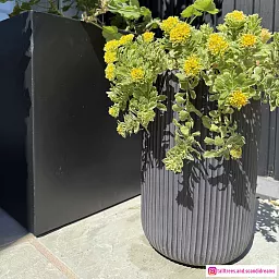 IDEALIST Lite Ribbed Cylinder Outdoor Planter