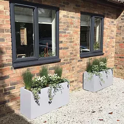 IDEALIST Lite Contemporary Light Concrete High Trough Planter