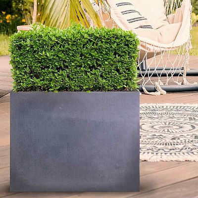 IDEALIST Lite Contemporary Light Concrete Trough Planter Set