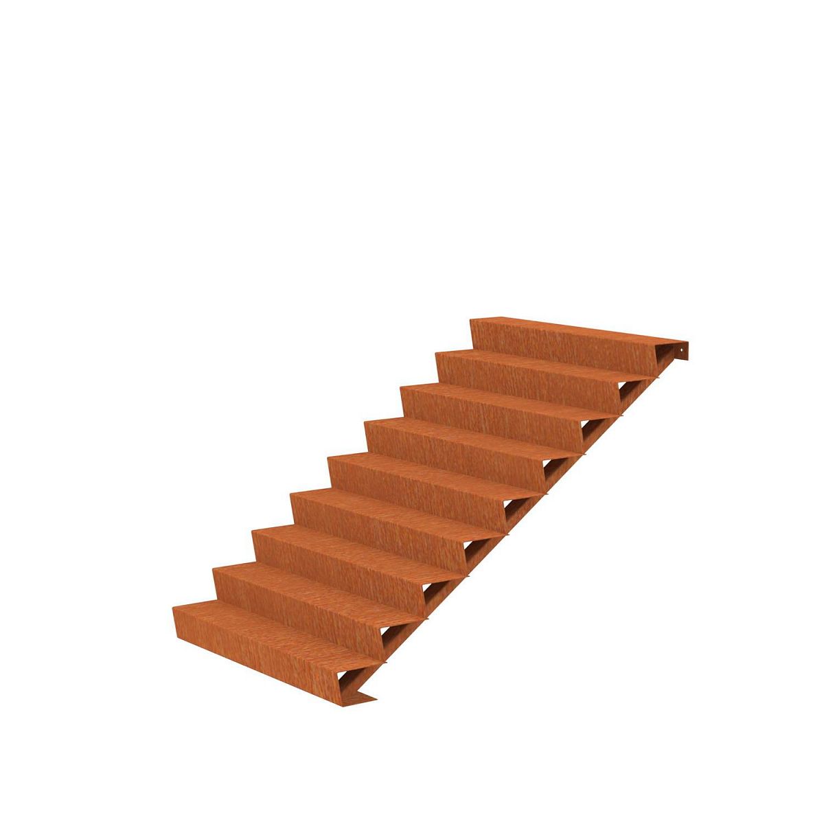 9 Steps Corten Steel Stair
