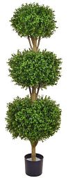 Topiary New Buxus Triple Ball UV-resistant Artificial Tree Plant