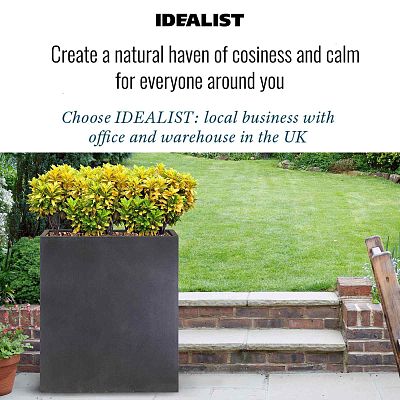 IDEALIST Lite Narrow Contemporary Light Concrete Trough Planter