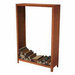 Corten Steel Tall Wood Storage