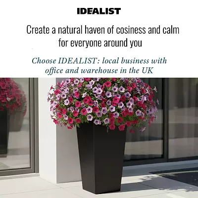 IDEALIST Lite Tall Tapered Contemporary Light Concrete Planter