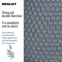 IDEALIST Lite Honeycomb Style Cylinder Planter on Legs, Round Pot Plant Stand Indoor