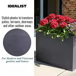 IDEALIST Lite Contemporary Light Concrete Trough Planter