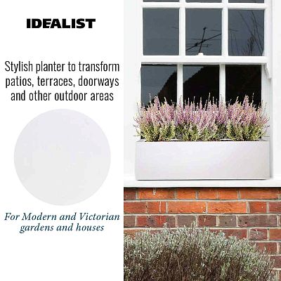 IDEALIST Lite Window Box Light Concrete Planter