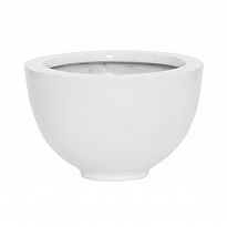 Fiberstone Glossy White Peter S D20 H12 cm Planter by Idealist Premium...