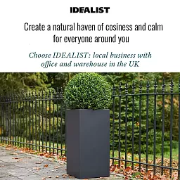IDEALIST Lite Tall Square Contemporary Light Concrete Planter