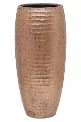 Opus Hammered Polystone Tall Planter + Liner | Round Large Indoor Plant Pot Opus Hammered Polystone Tall Planter + Liner | Round Large Indoor Plant Pot