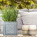 IDEALIST Lite Faux Lead Lattice Box Square Grey Light Stone Planter