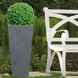IDEALIST Lite Textured Concrete Effect Tall Tapered Outdoor Planter