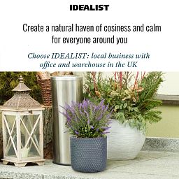 IDEALIST Lite Honeycomb Style Cylinder Round Outdoor Planter
