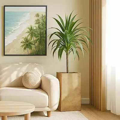 IDEALIST Lite Tall Square Metallic Indoor Planter