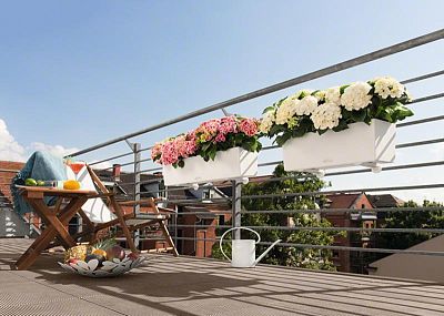 LECHUZA BALCONERA Color Trough Poly Resin Self-watering Planter Set