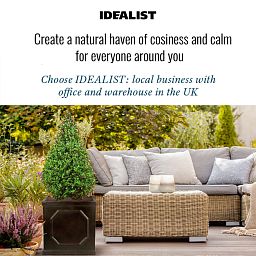 IDEALIST Lite Faux Lead Chelsea Box Square Light Concrete Planter