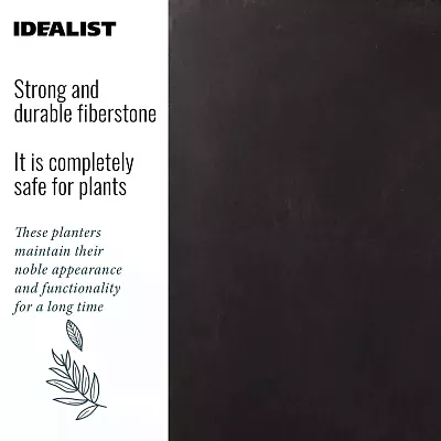 IDEALIST Lite Square Box Contemporary Light Concrete Planter