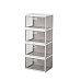 Premium Multi-Purpose Tall White Plastic Tiered Organiser for Shoes, Clothes, Toys by Froppi