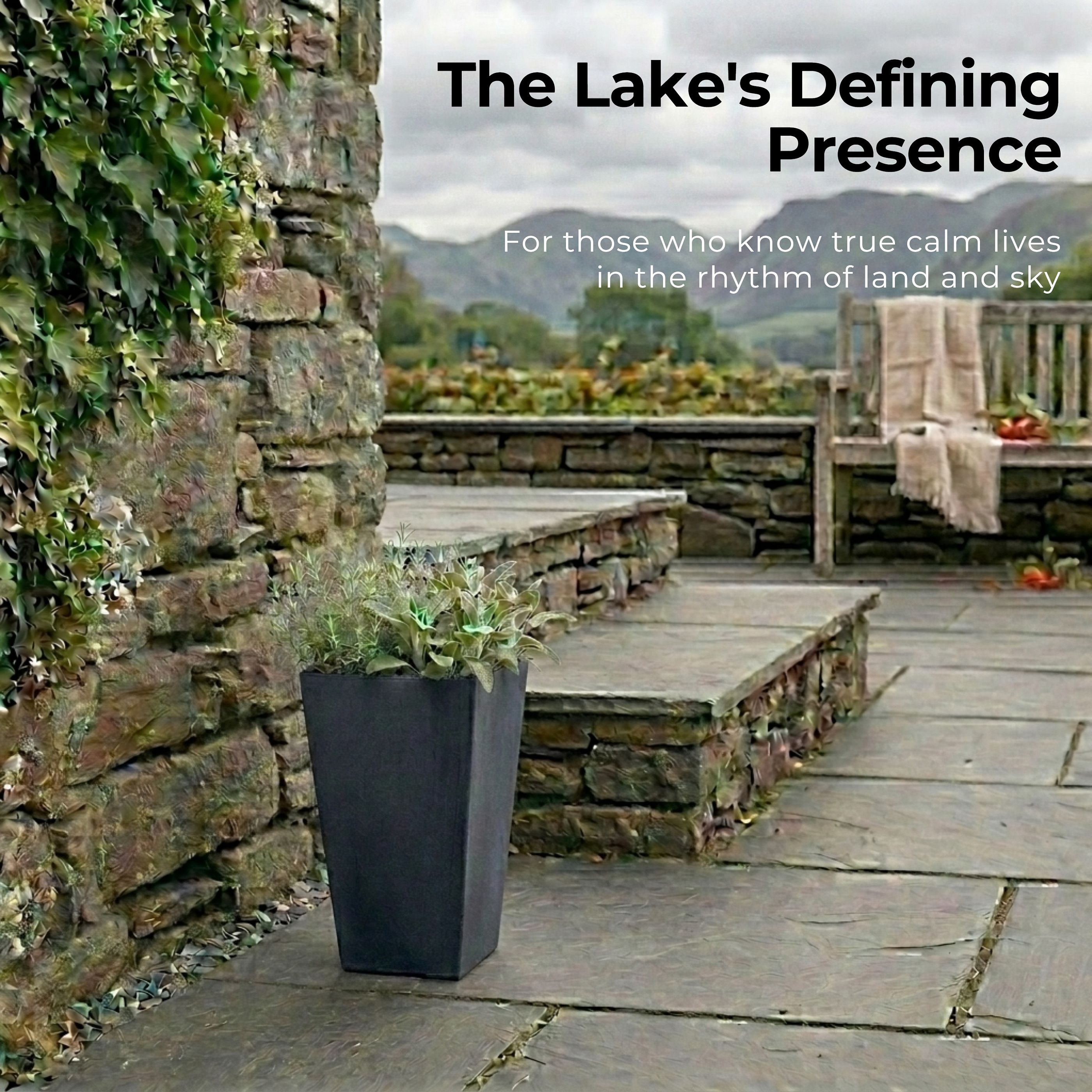 IDEALIST Lite Tall Tapered Contemporary Light Concrete Planter