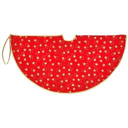 Christmas Tree Skirt Glitter Stars