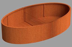 Corten Ellipse Outdoor Corten Steel Round Planter