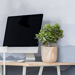 HORTICO CRAFT Wooden House Planter Round Indoor Plant Pot for House Plants with Waterproof Liner