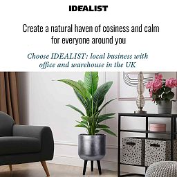 IDEALIST Lite Round Planter on Legs, Round Pot Plant Stand Indoor