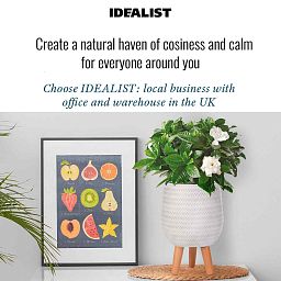 IDEALIST Lite Plaited Style Egg Planter on Legs, Round Pot Plant Stand Indoor