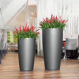 LECHUZA Rondo Round Tall Poly Resin Self-watering Planter